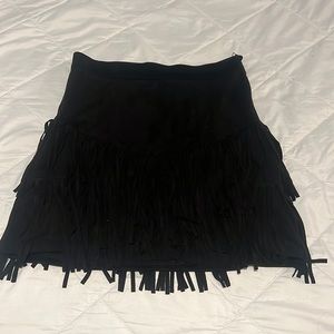 Black fringe suede skirt from Altar’d State size small
